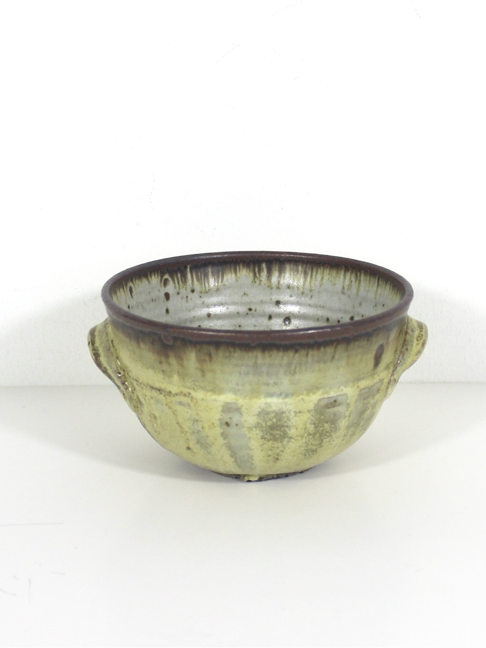 Vintage Studio Pottery Bowl With Handles